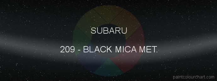 Subaru paint 209 Black Mica Met.