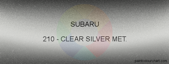 Subaru paint 210 Clear Silver Met.