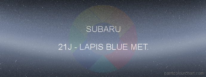 Subaru paint 21J Lapis Blue Met.