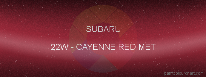 Subaru paint 22W Cayenne Red Met