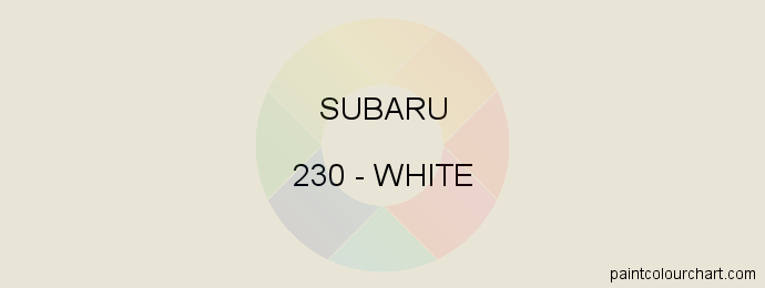 Subaru paint 230 White