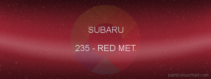 Subaru paint 235 Red Met.