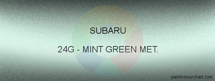 Subaru paint 24G Mint Green Met.