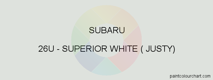 Subaru paint 26U Superior White ( Justy)
