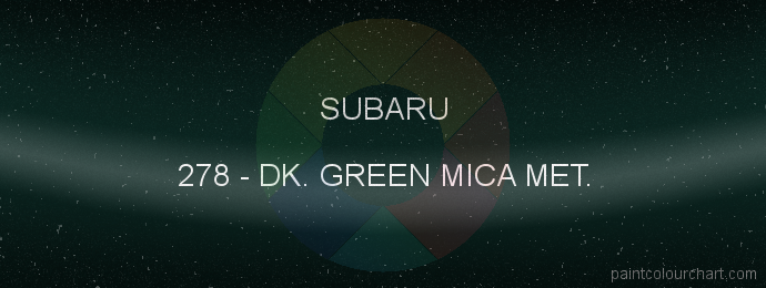 Subaru paint 278 Dk. Green Mica Met.