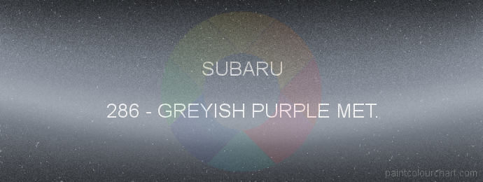 Subaru paint 286 Greyish Purple Met.