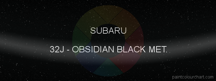 Subaru paint 32J Obsidian Black Met.