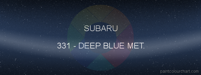 Subaru paint 331 Deep Blue Met.