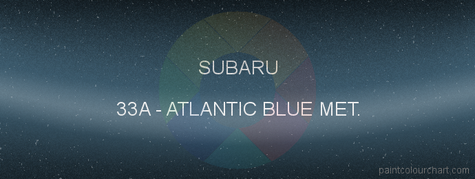 Subaru paint 33A Atlantic Blue Met.