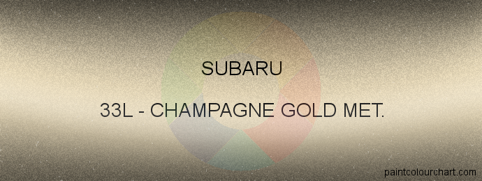 Subaru paint 33L Champagne Gold Met.