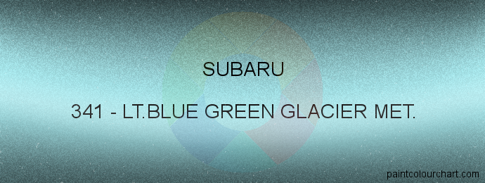 Subaru paint 341 Lt.blue Green Glacier Met.