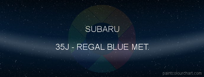 Subaru paint 35J Regal Blue Met.