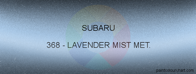 Subaru paint 368 Lavender Mist Met.