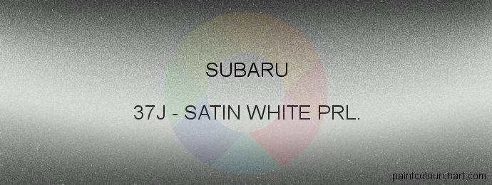 Subaru paint 37J Satin White Prl.