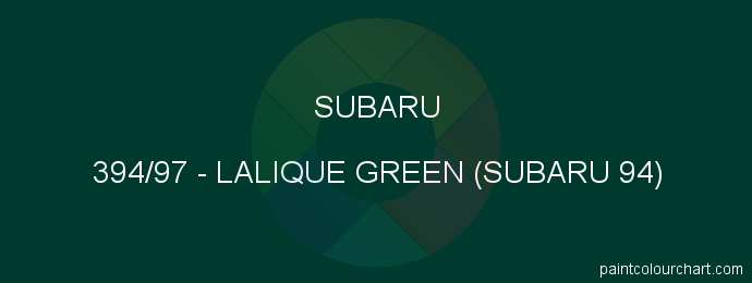 Subaru paint 394/97 Lalique Green (subaru 94)