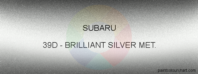 Subaru paint 39D Brilliant Silver Met.