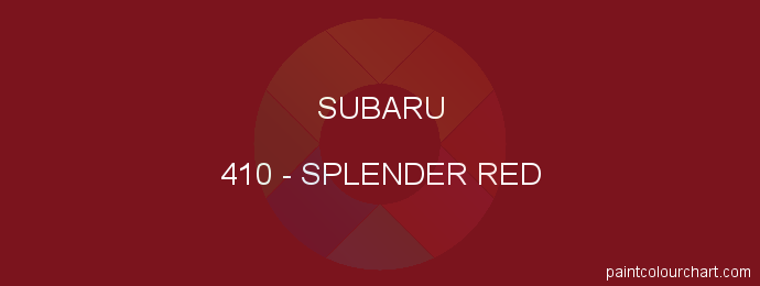Subaru paint 410 Splender Red