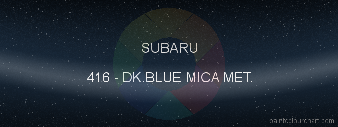 Subaru paint 416 Dk.blue Mica Met.