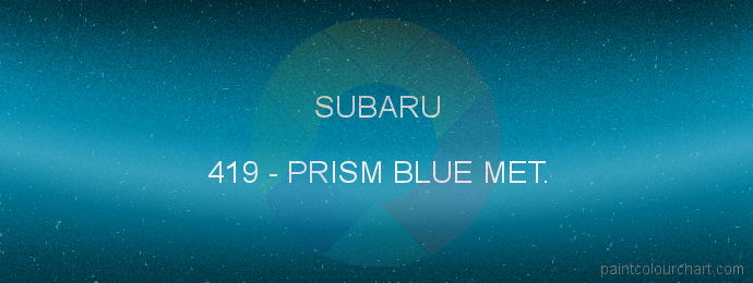 Subaru paint 419 Prism Blue Met.