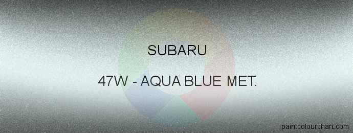 Subaru paint 47W Aqua Blue Met.