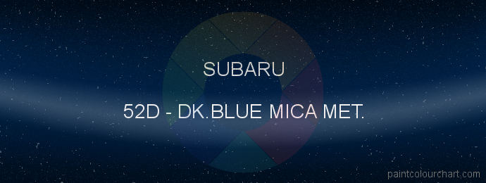Subaru paint 52D Dk.blue Mica Met.