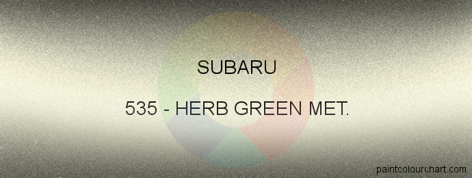 Subaru paint 535 Herb Green Met.