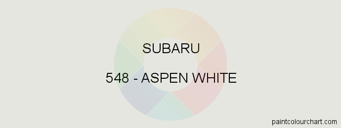 Subaru paint 548 Aspen White