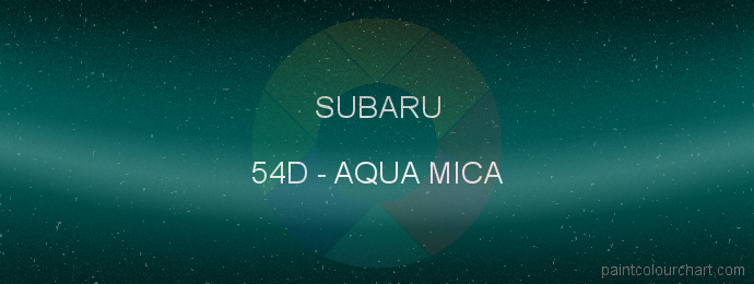 Subaru paint 54D Aqua Mica