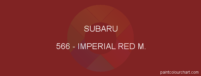 Subaru paint 566 Imperial Red M.
