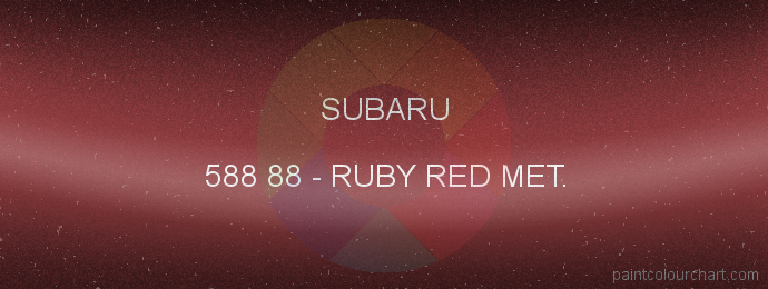 Subaru paint 588 88 Ruby Red Met.