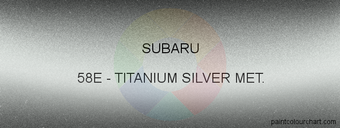 Subaru paint 58E Titanium Silver Met.