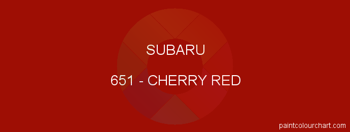Subaru paint 651 Cherry Red