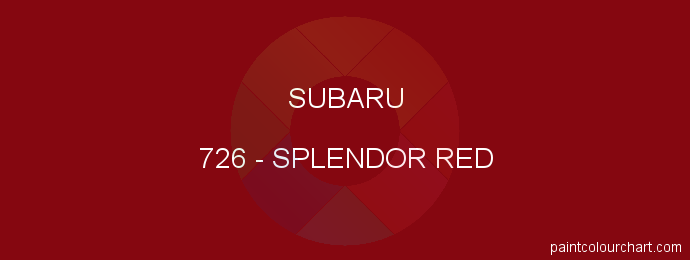 Subaru paint 726 Splendor Red