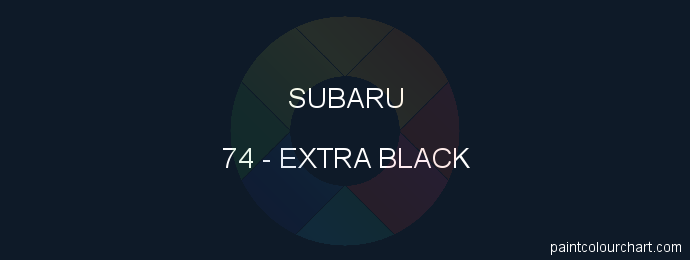 Subaru paint 74 Extra Black