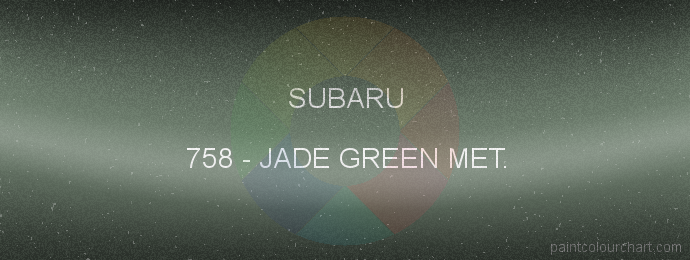 Subaru paint 758 Jade Green Met.