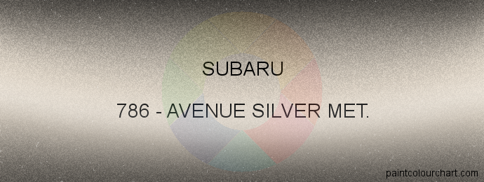 Subaru paint 786 Avenue Silver Met.