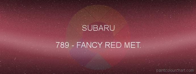 Subaru paint 789 Fancy Red Met.