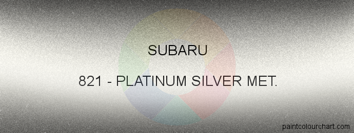 Subaru paint 821 Platinum Silver Met.
