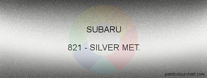 Subaru paint 821 Silver Met.