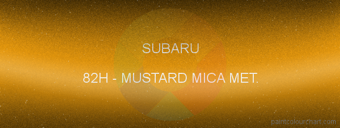 Subaru paint 82H Mustard Mica Met.