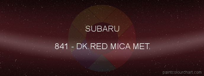 Subaru paint 841 Dk.red Mica Met.