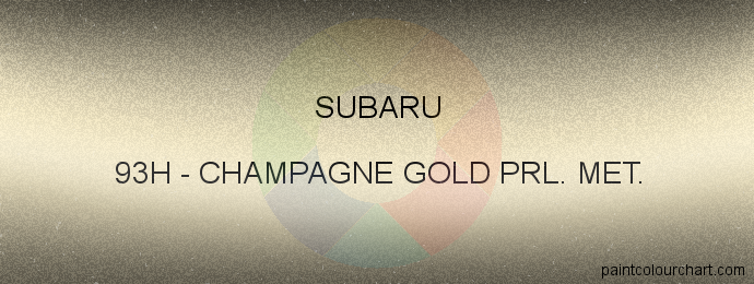 Subaru paint 93H Champagne Gold Prl. Met.