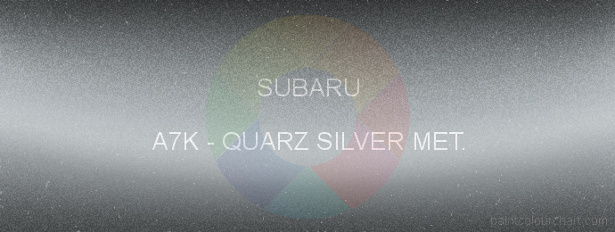 Subaru paint A7K Quarz Silver Met.