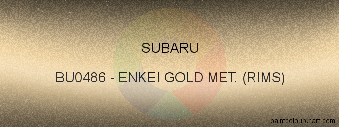 Subaru paint BU0486 Enkei Gold Met. (rims)