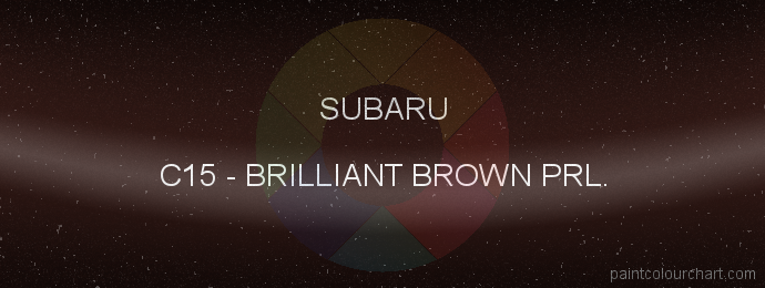 Subaru paint C15 Brilliant Brown Prl.