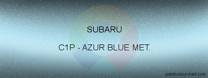 Subaru paint C1P Azur Blue Met.