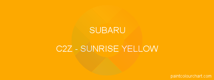 Subaru paint C2Z Sunrise Yellow