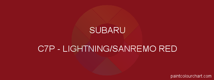 Subaru paint C7P Lightning/sanremo Red