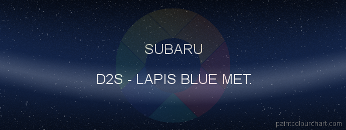 Subaru paint D2S Lapis Blue Met.