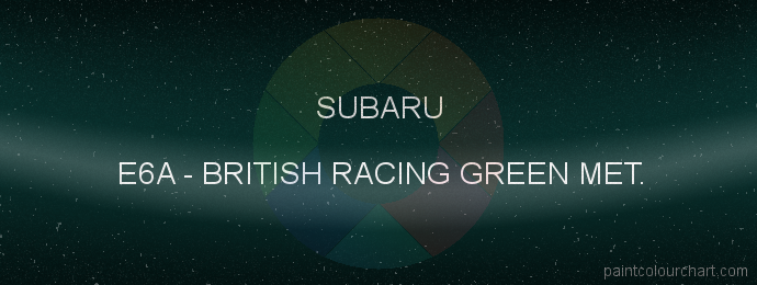 Subaru paint E6A British Racing Green Met.